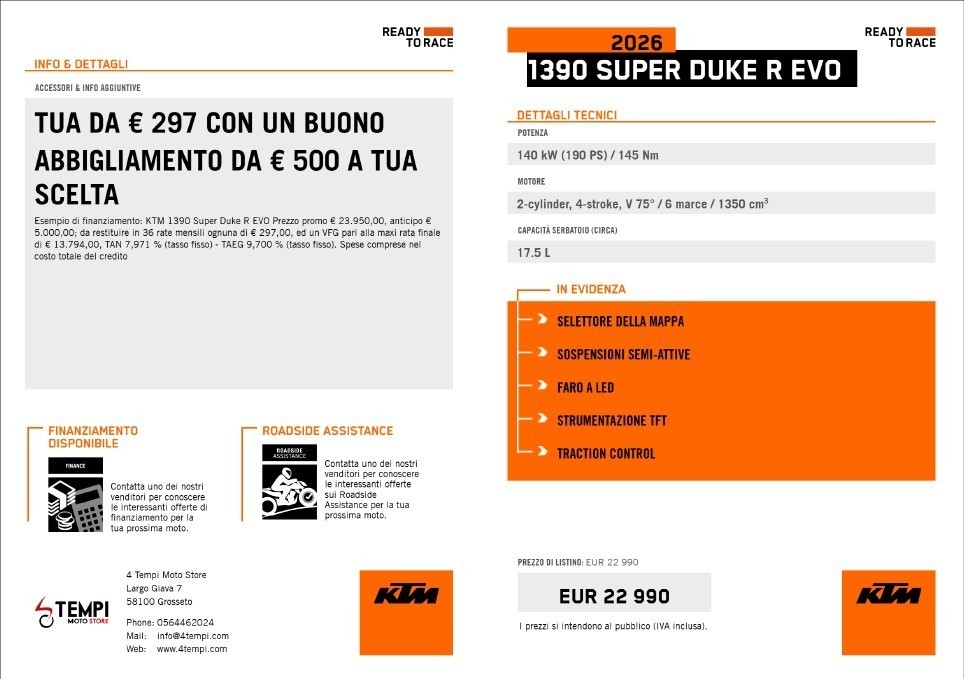 KTM 1390 Super Duke R EVO Abs